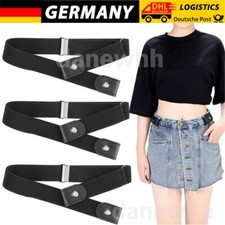 3x Stretchgürtel ohne Schnalle elastisch Gürtel Damen Herren bis 120cm Elastisch