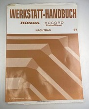 Werkstatthandbuch Nachtrag Honda Accord Turbo Diesel Status 1997 - 6GESSN724Z