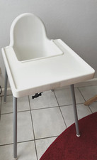 IKEA ANTILOP Kinderhochstuhl mit Tablett,Sitzgurt, Babystuhl,weiß/silberfarben