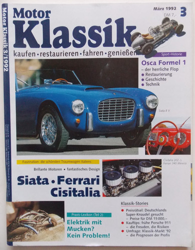 Motor klassik 1992 cisitalia - klassik, 3/1992
