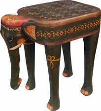 Bemalter Elefanten Hocker -