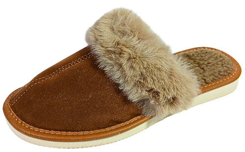 Damen hausschuhe leder velours - damen,