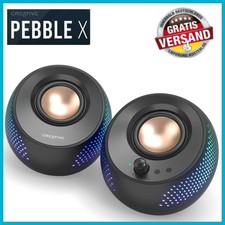 Creative Pebble X - 2.0 USB-C-Computerlautsprecher mit anpassbarer RGB-Beleuchtu