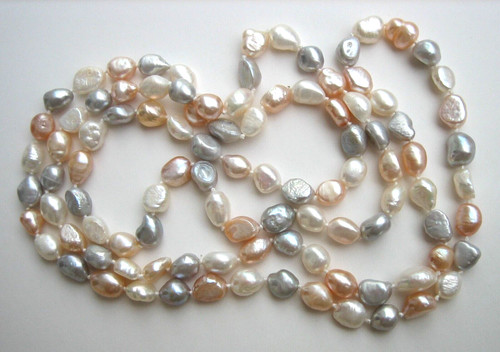 Biwa perlen kette 116 lang - perlen, cm