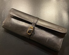 Schmuckrolle echt Leder Golden Head Handmade in Germany luxus Lederetui schwarz