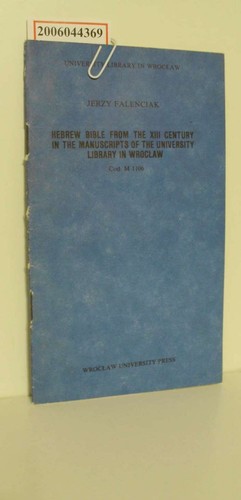 Hebrew bible from the xiii - bible,
