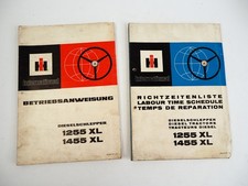 IHC 1255XL 1455 XL Schlepper Betriebsanleitung 1981 + Richtzeitenliste 1982