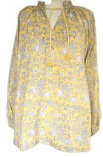 Anokhi Bluse Top Damen XS Gelb