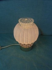Tischlampe Sockel Kunststoff Strukturglas Graewe Antik Stil Lampe Pilz  o15b5