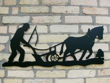 Wanddeko Bauer mit Pflug