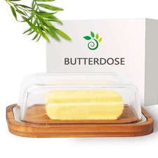 Butterdose aus Glas und