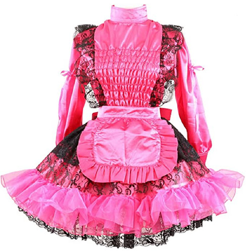 Sissy maid girl lockable satin - maid,