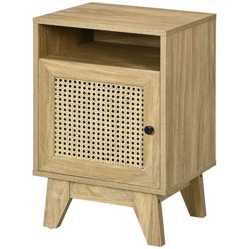 Rattan nachtschrank holzoptik - rattan,