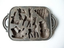 Rarität Backform Plätzchenform Gusseisen Motiv Weihnacht