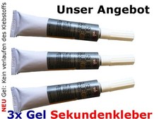 3 x Sekundenkleber-GEL GFK