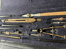 E.O. Richter Zirkelkasten Reißmaterial altes Handwerk