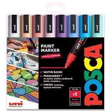 Uni-Ball POSCA PC-5M Paint Marker Kunststifte - Nebel 8er Set Stifte in Geschenkbox