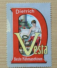 39312 Vignette Werbemarke Dietrich Vesta Beste Nähmaschine