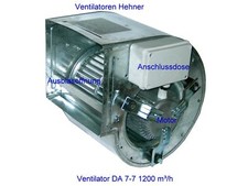 Ventilator Lüfter Motor Gebläse für Dunstabzugshaube Lüftung und Klima 1700m3/h