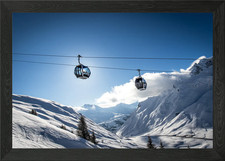 Skigebiet Gondel Gerahmtes