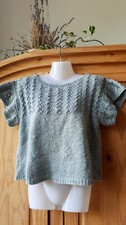 Hübscher handgestrickter Westover Pullunder Shirt S M 38 grau