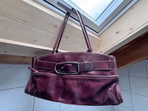 Lederhandtasche violett - lederhandtasche, v