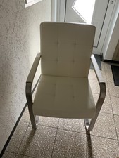 Bauwerk Esszimmerstuhl Polsterstuhl Kunstleder Lehnstuhl Edelstahl Stuhl Beige