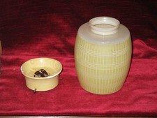 Erco Leuchte Deckenlampe Glas Bakelit/Kunststoff-Halterung 50er/ 60er Jahre