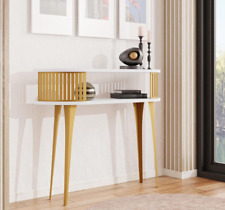 Konsolentisch Enserio Gold oval Flurtisch hoher Tisch Modern Design