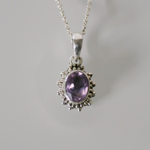 Silberkette amethyst stern - silberkette,