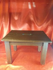 Alter Hocker Schemel Hitsche Blumenbank Holz Braun Vintage (5422)