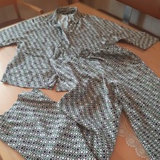 Zara Zweiteiler Anzug Set Hose Gr.M Bluse Grün-schwarz-beige Neuwertig Blogger 