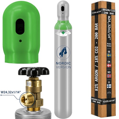 Gasflasche 10l argon co2 - argon/co2, 82/18