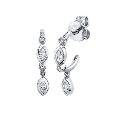 14k weißgold marquise diamant - weißgold,