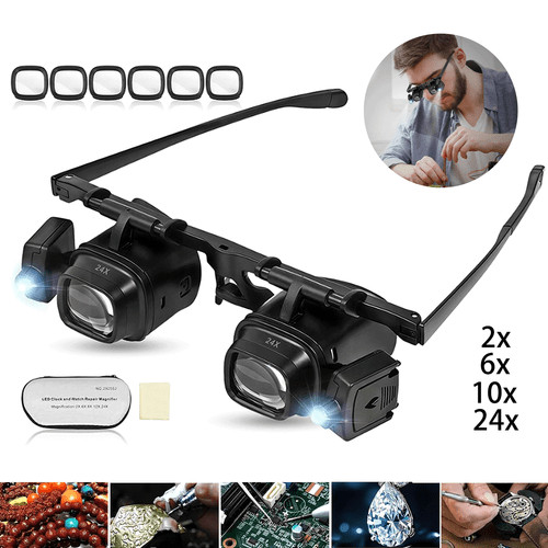 Lupenbrille mit led licht - lupenbrille,