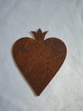 Edelrost Metall Rost Herz Rostig Herz Hänger Krone 10x12cm