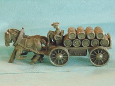 Miniatur Zinn- Pferdewagen mit