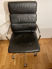 Vitra Eames Herman Miller EA 219 Schwarzes Leder