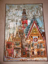 alter Wandteppich DDR Ehrengeschenk Stadt Breslau Wroclaw Rathaus Rynek Polen