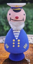 Holz Figur Seemann Kapitän Erzgebirge DDR - alte Handarbeit ca. 9cm Sammler
