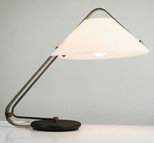 Tisch Lampe Messing Bogen Design Leuchte Vintage Executive Desk 60er Jahre