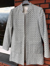 Mantel, leicht, weiß-hellblau