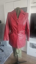 JCC Lederjacke rot tailliert