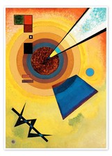 Poster Grün und Rot - Wassily Kandinsky