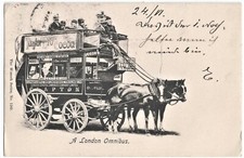 alte Ak London, Pferdekutsche