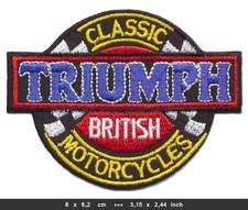TRIUMPH Aufnäher Patch Motorrad Biker England Classic Motorcycles Isle of Man v5