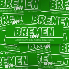 100x Bremen Aufkleber/ Sticker '1899'/ Fußball Fanartikel/ 14,8x5 cm/ wetterfest