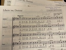 36 x Chornoten gebraucht - Anton Bruckner - "Libera me, Domine"