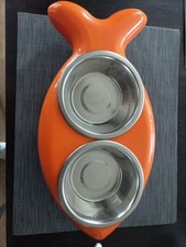 Futternapf Fisch Orange Hund Katze