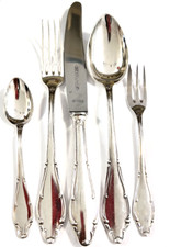 Besteck Wellner Mozart 6 Personen + Zubehör 90er Silberauflage 35 Teile